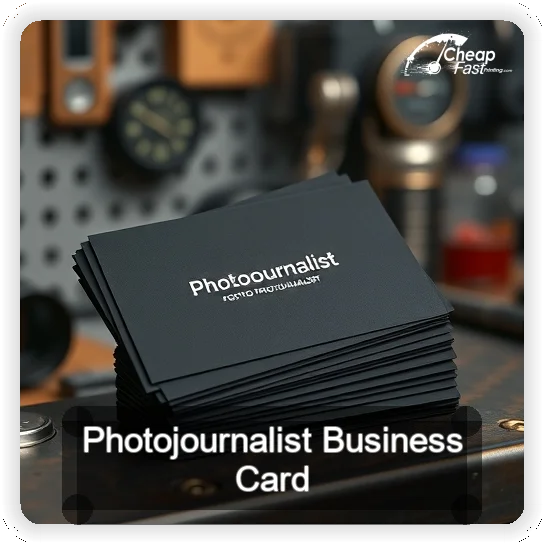 Photojournalist business card design sample
