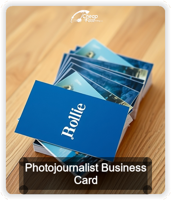 Photojournalist business card design sample