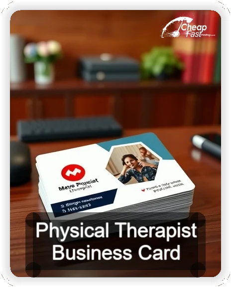 Physical Therapist business card design sample