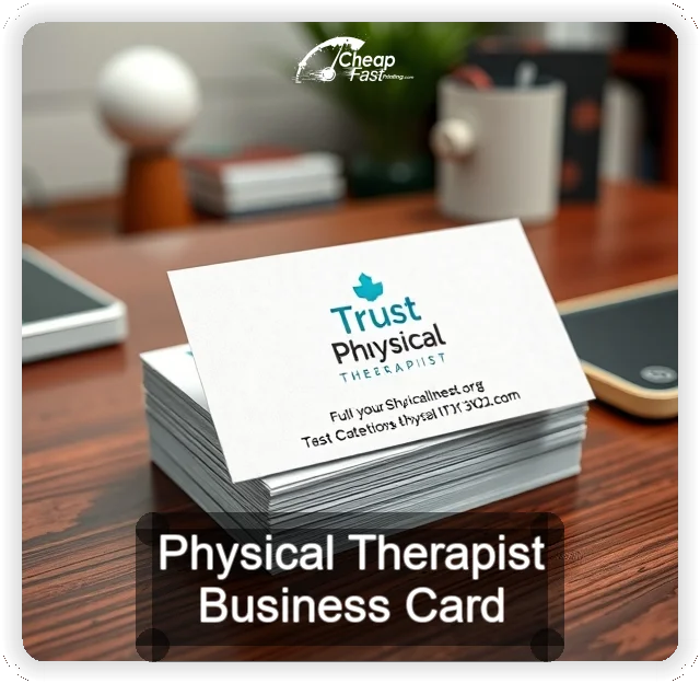 Physical Therapist business card design sample