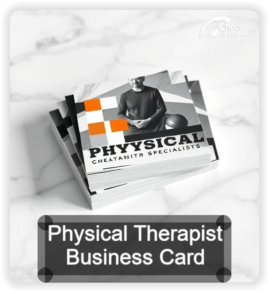 Physical Therapist business card design sample