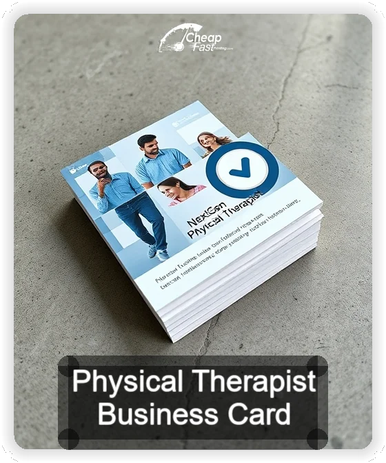 Physical Therapist business card design sample
