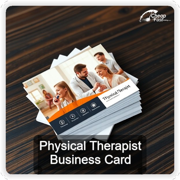 Physical Therapist business card design sample