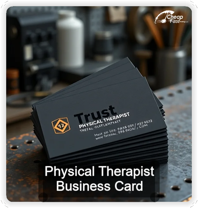 Physical Therapist business card design sample