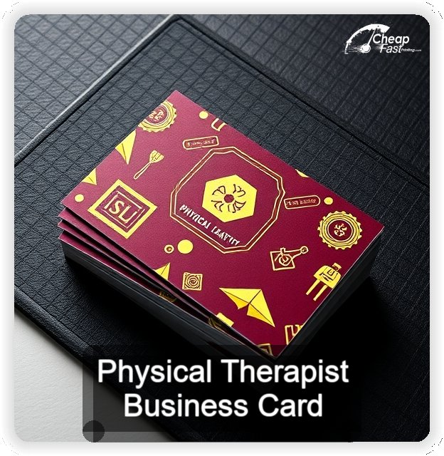 Physical Therapist business card design sample