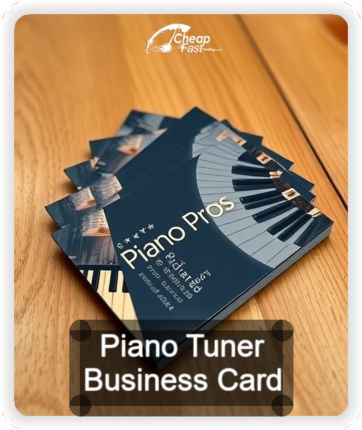 Piano Tuner business card design sample