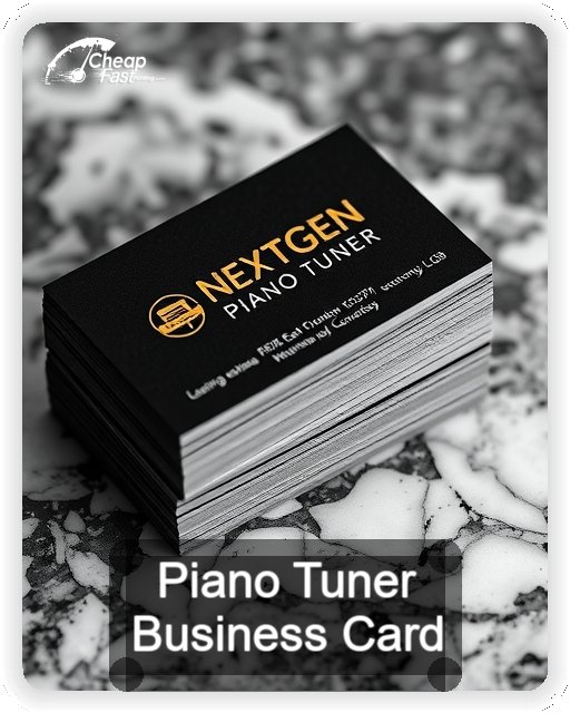 Piano Tuner business card design sample