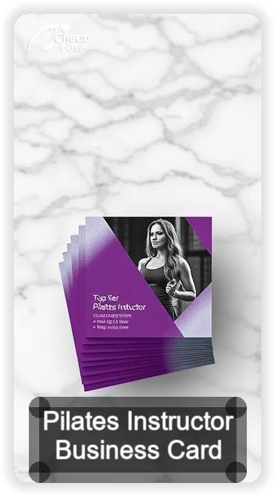 Pilates Instructor business card design sample
