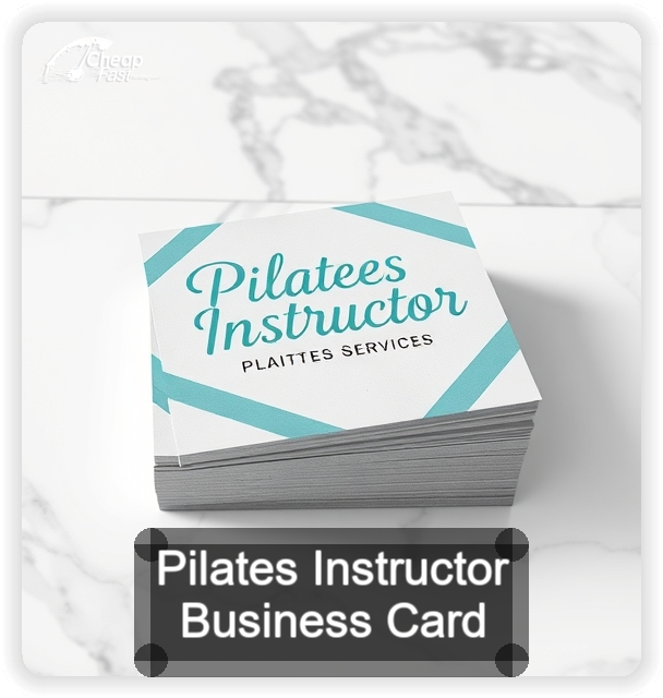 Pilates Instructor business card design sample