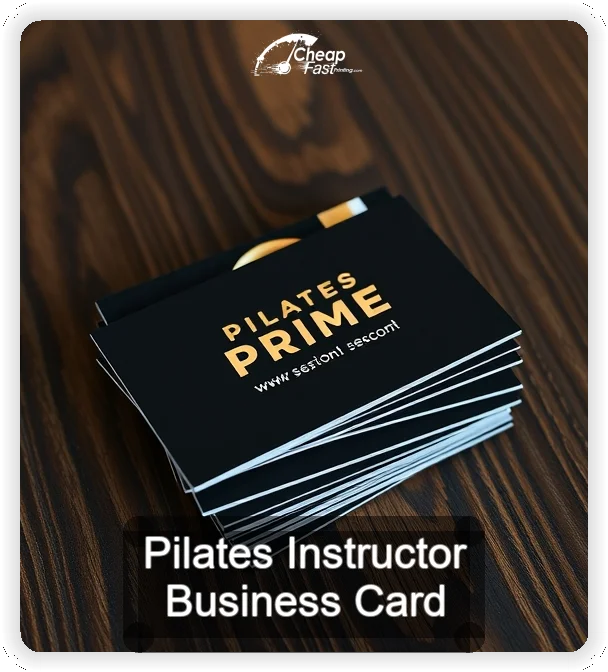 Pilates Instructor business card design sample