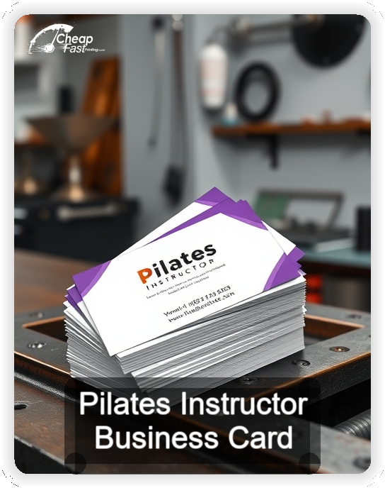 Pilates Instructor business card design sample