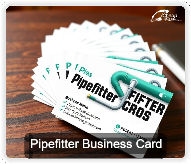 Pipefitter business card design sample
