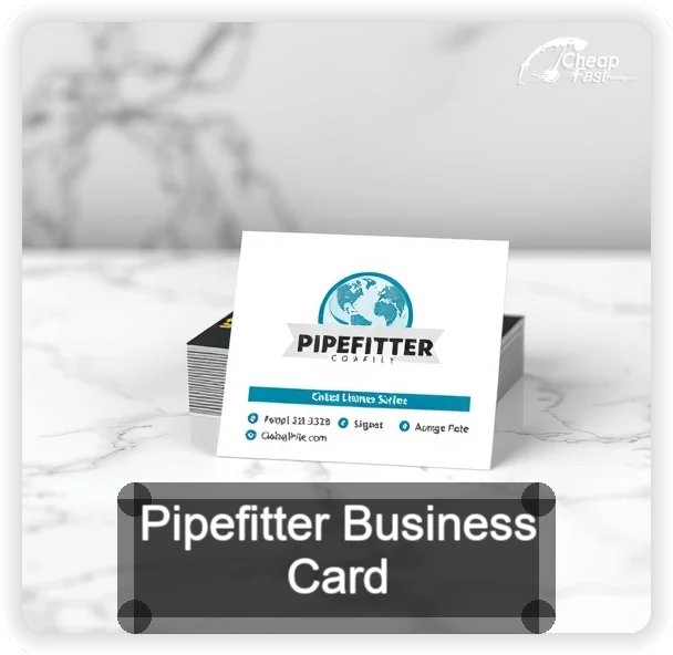 Pipefitter business card design sample