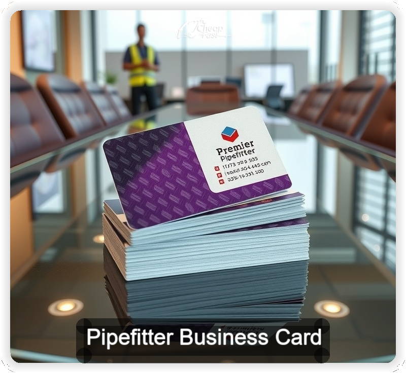 Pipefitter business card design sample