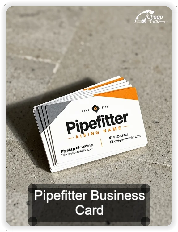 Pipefitter business card design sample
