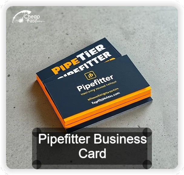 Pipefitter business card design sample