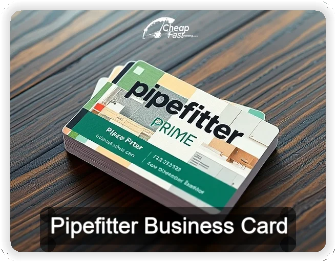Pipefitter business card design sample