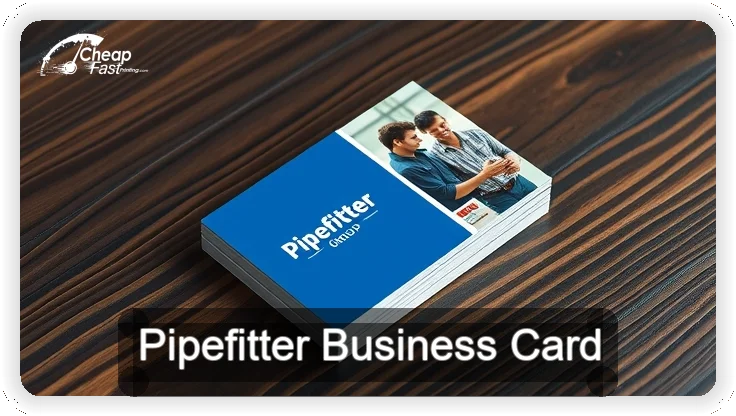 Pipefitter business card design sample