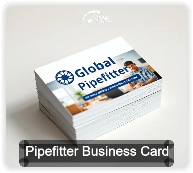 Pipefitter business card design sample