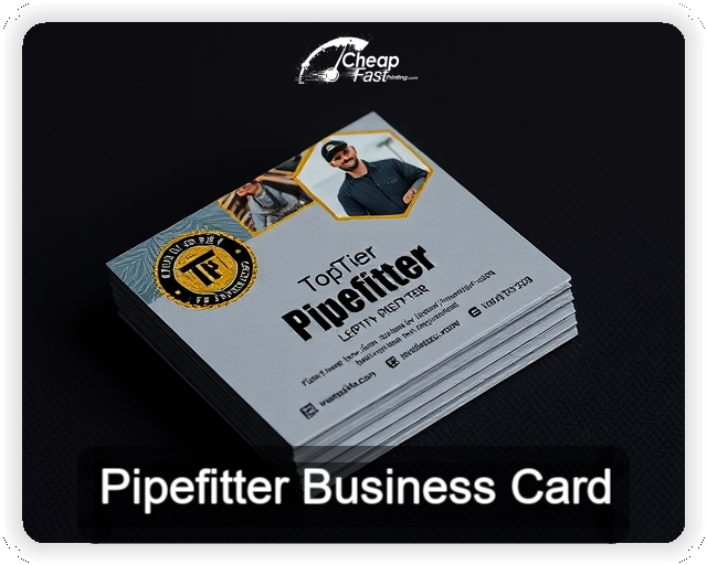 Pipefitter business card design sample