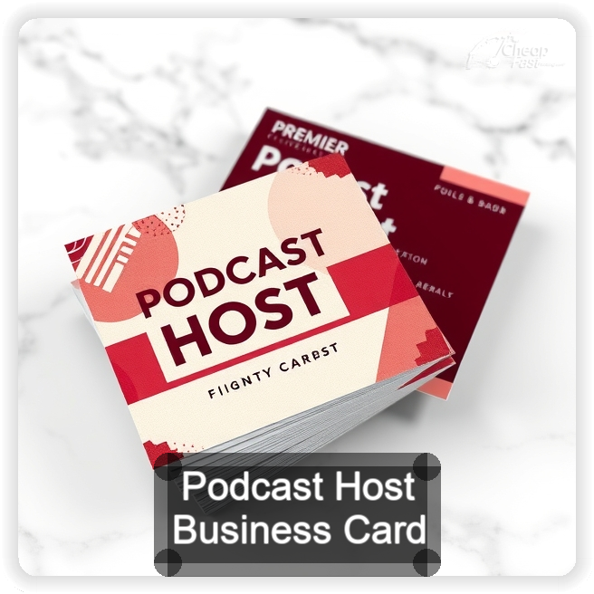 Podcast Host business card design sample