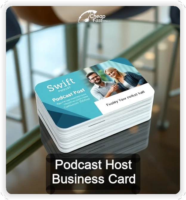 Podcast Host business card design sample