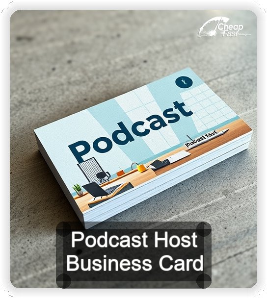 Podcast Host business card design sample