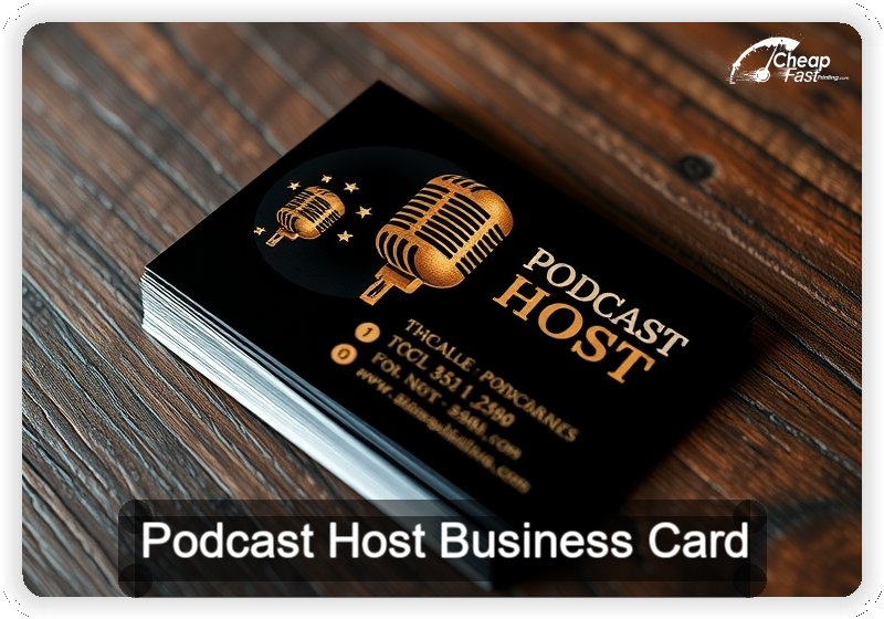 Podcast Host business card design sample