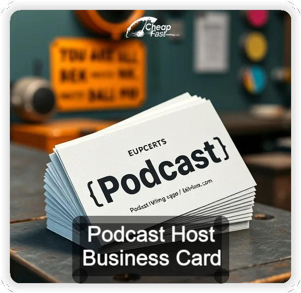 Podcast Host business card design sample