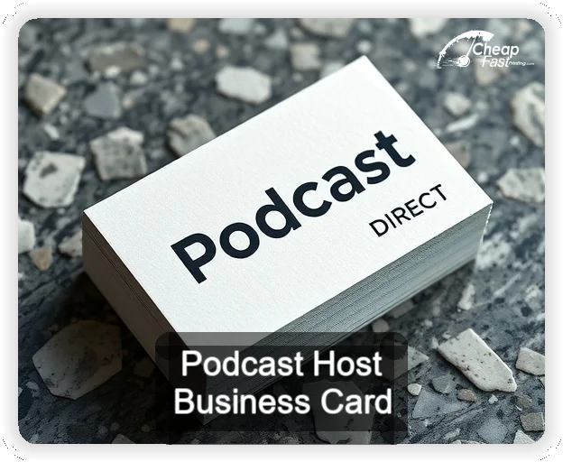 Podcast Host business card design sample