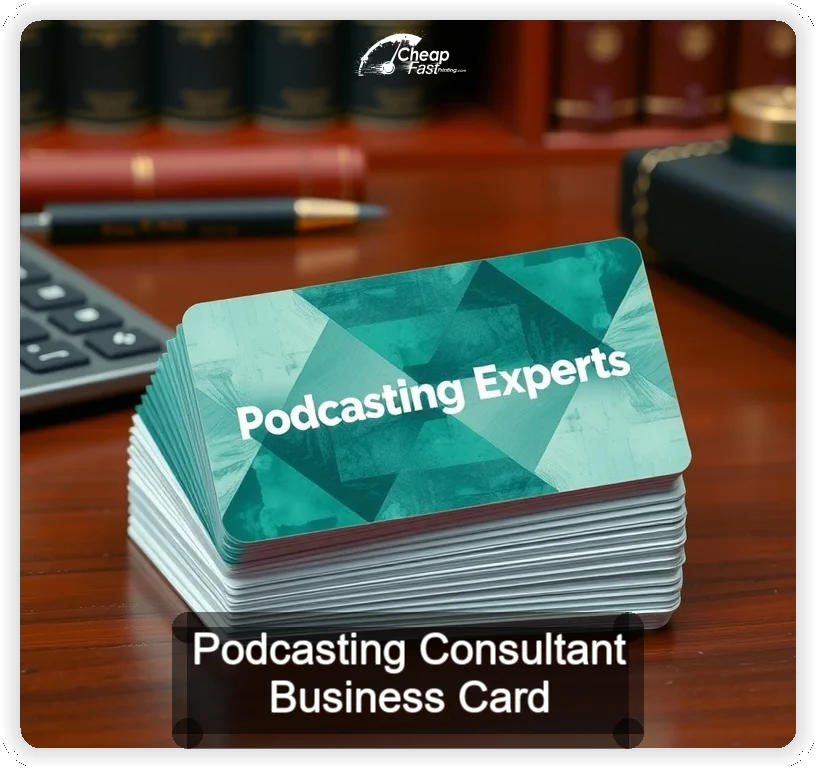 Podcasting Consultant business card design sample