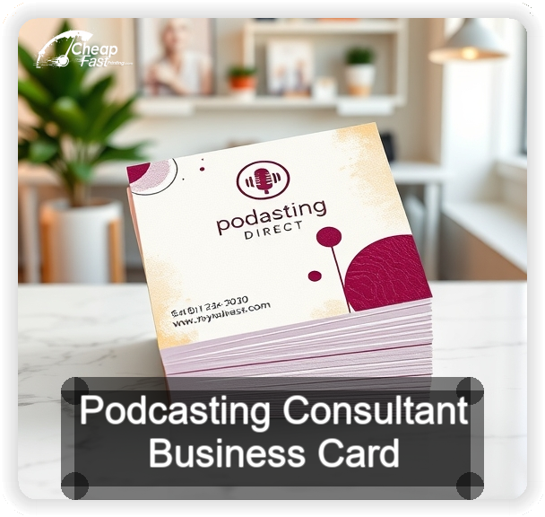 Podcasting Consultant business card design sample