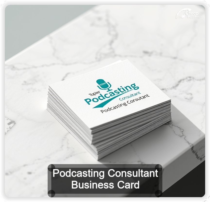 Podcasting Consultant business card design sample