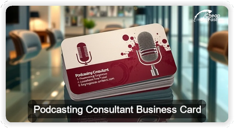 Podcasting Consultant business card design sample