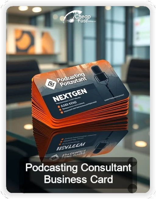 Podcasting Consultant business card design sample