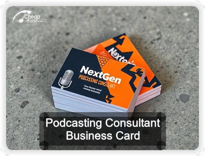 Podcasting Consultant business card design sample