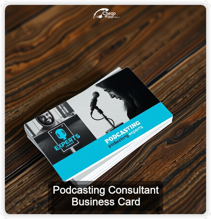 Podcasting Consultant business card design sample