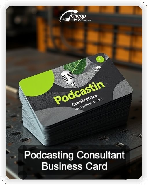 Podcasting Consultant business card design sample