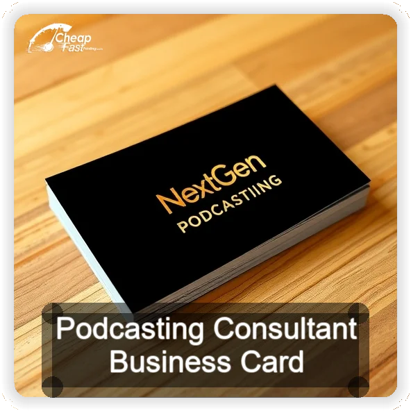 Podcasting Consultant business card design sample