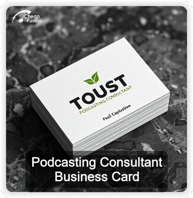 Podcasting Consultant business card design sample