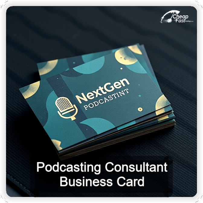 Podcasting Consultant business card design sample
