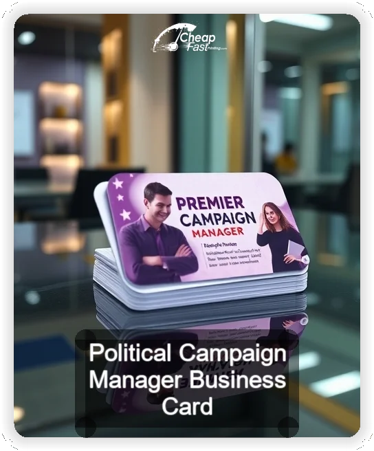 Political Campaign Manager business card design sample