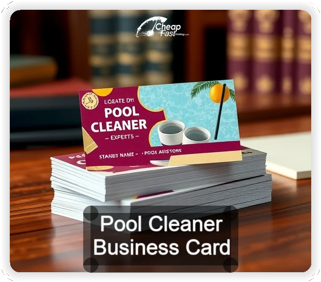 Pool Cleaner business card design sample