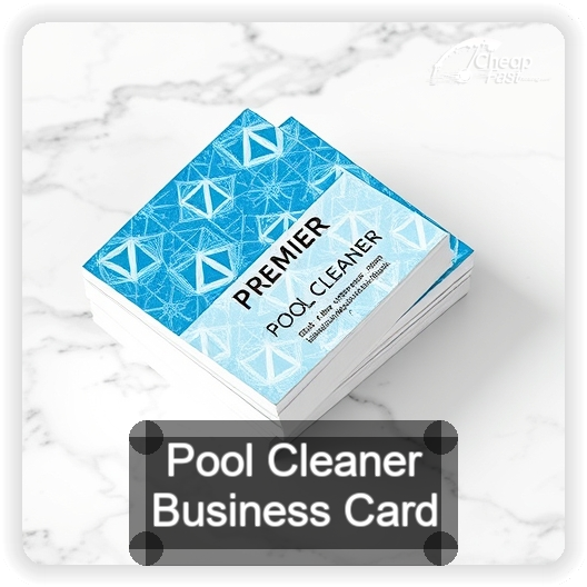 Pool Cleaner business card design sample