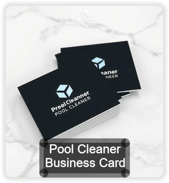 Pool Cleaner business card design sample