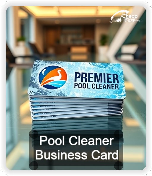 Pool Cleaner business card design sample
