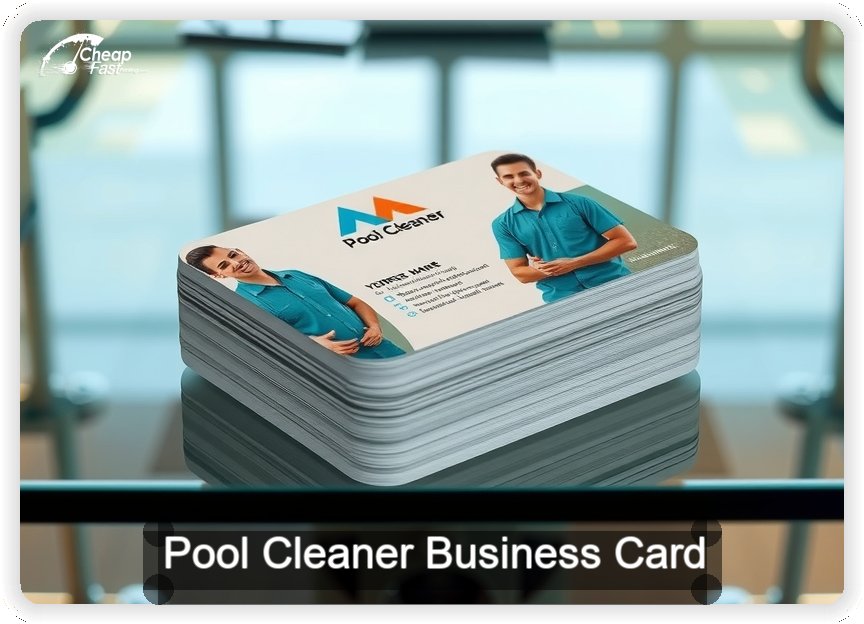 Pool Cleaner business card design sample