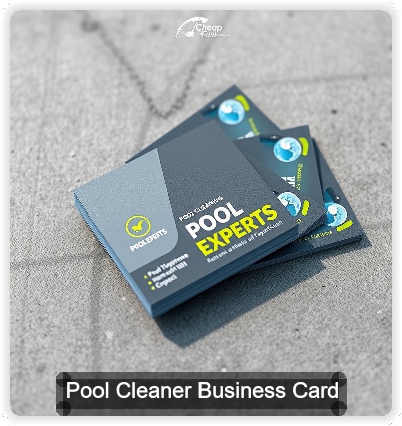 Pool Cleaner business card design sample