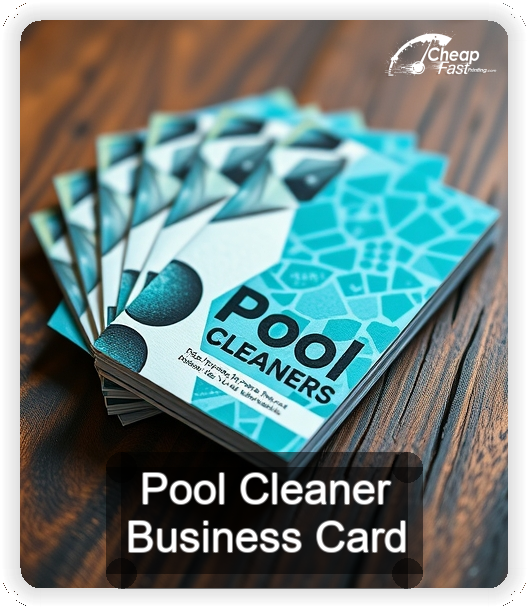 Pool Cleaner business card design sample