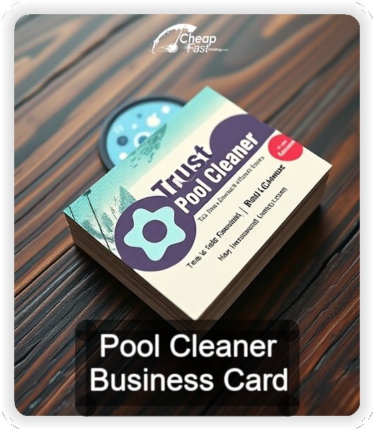 Pool Cleaner business card design sample